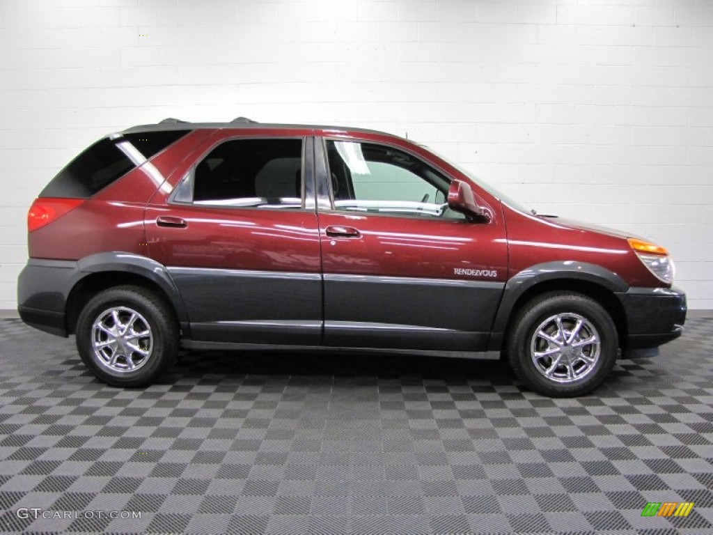 2003 Rendezvous CXL AWD - Medium Red Metallic / Gray photo #8