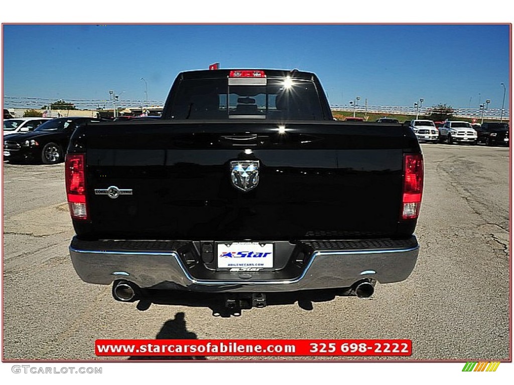 2012 Ram 1500 Lone Star Quad Cab - Black / Dark Slate Gray/Medium Graystone photo #4