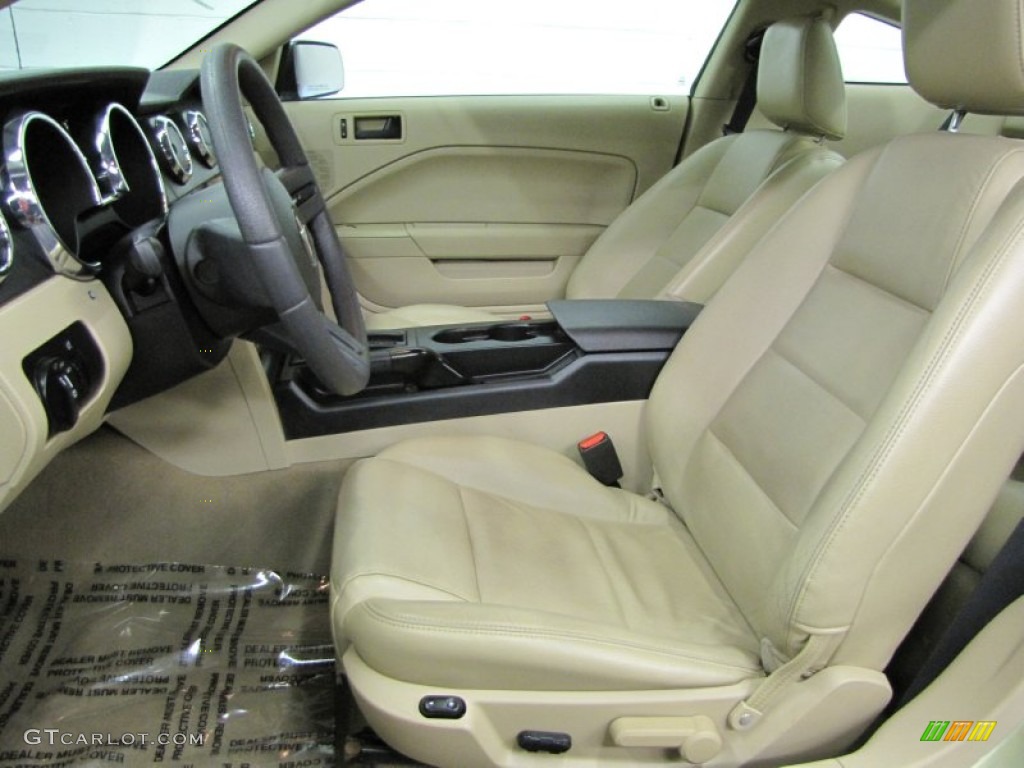 2005 Mustang V6 Premium Coupe - Legend Lime Metallic / Medium Parchment photo #9