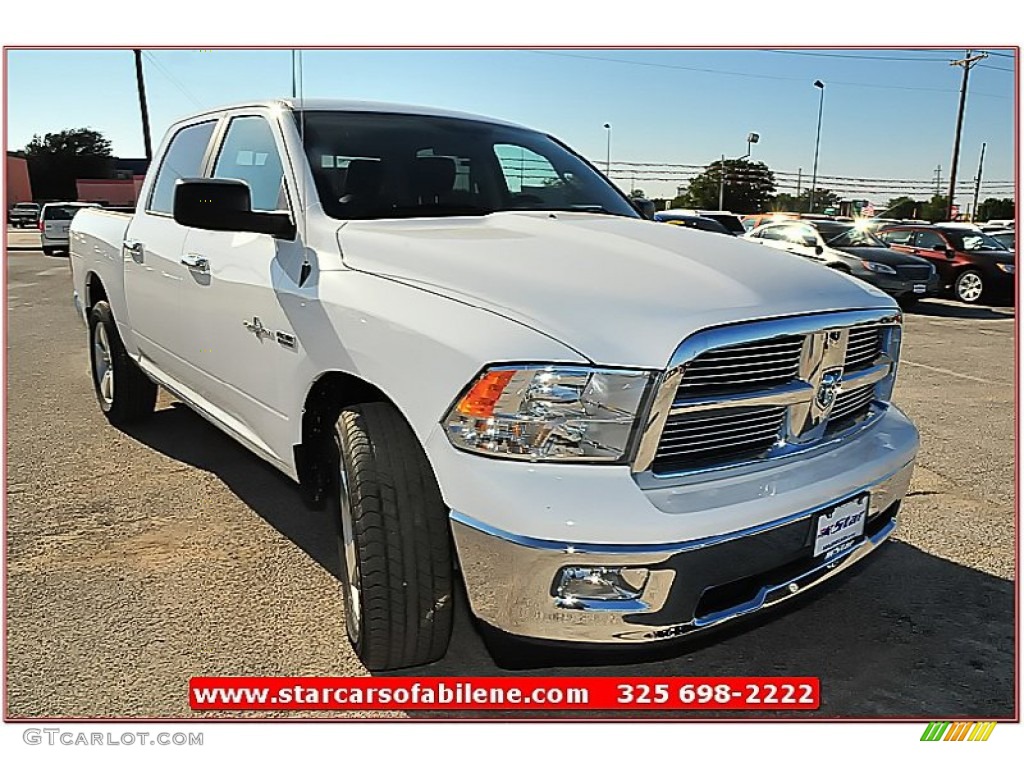 2012 Ram 1500 Lone Star Crew Cab 4x4 - Bright White / Dark Slate Gray/Medium Graystone photo #9