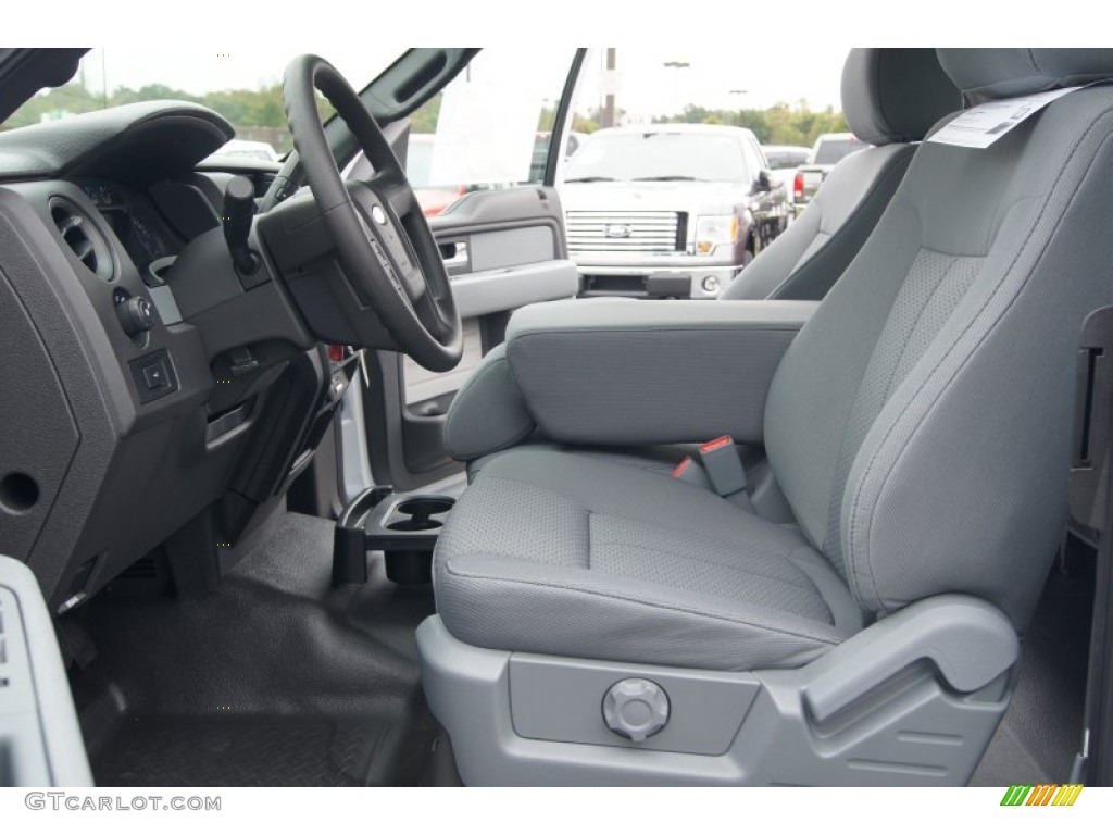Steel Gray Interior 2013 Ford F150 STX SuperCab 4x4 Photo #71964190