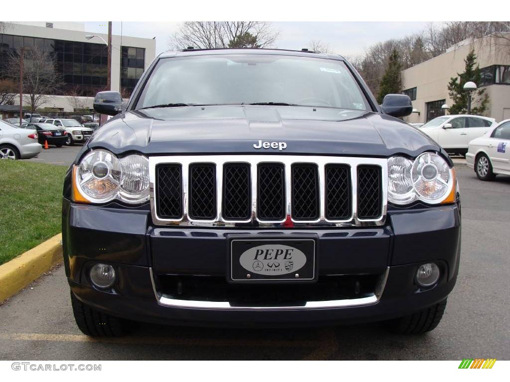 2008 Grand Cherokee Overland 4x4 - Modern Blue Pearl / Dark Khaki/Light Graystone photo #2
