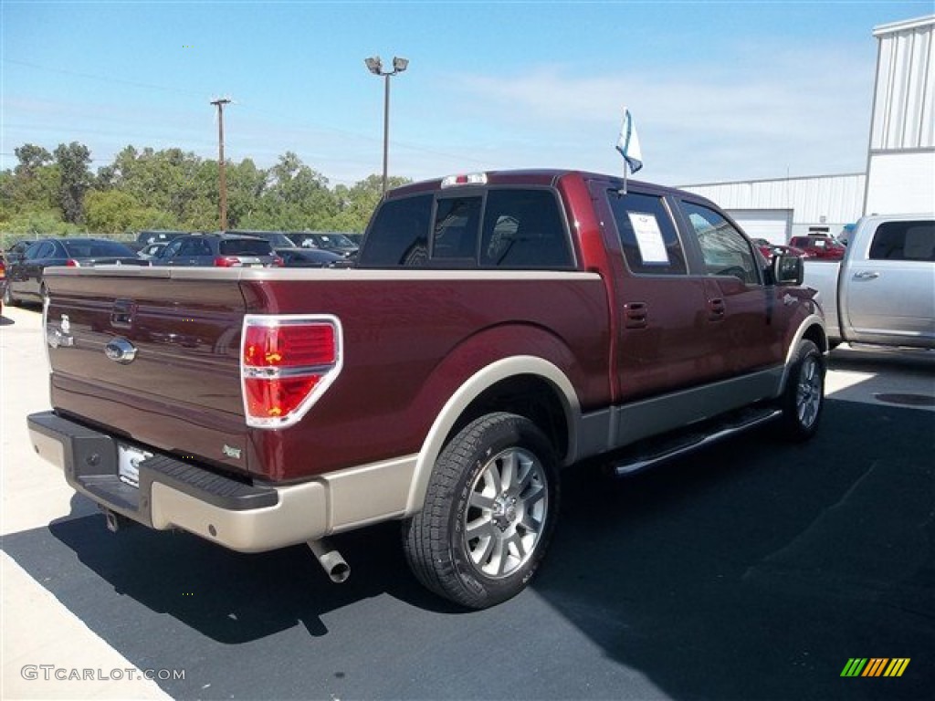 2010 F150 King Ranch SuperCrew - Royal Red Metallic / Chapparal Leather photo #11