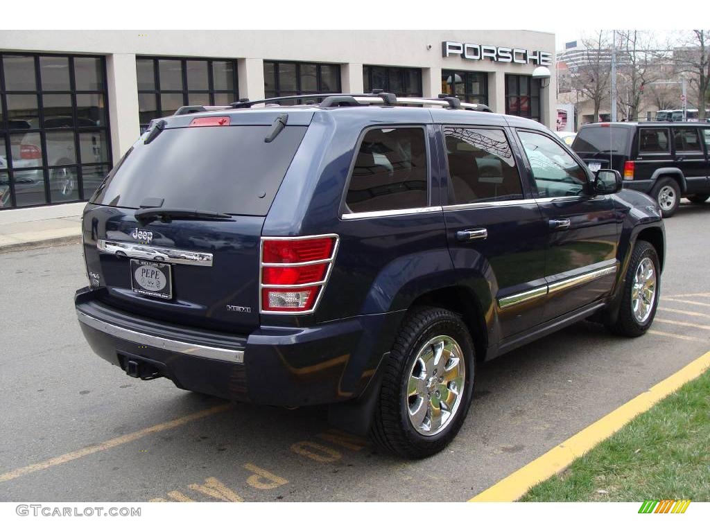 2008 Grand Cherokee Overland 4x4 - Modern Blue Pearl / Dark Khaki/Light Graystone photo #5