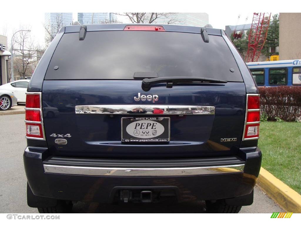 2008 Grand Cherokee Overland 4x4 - Modern Blue Pearl / Dark Khaki/Light Graystone photo #6