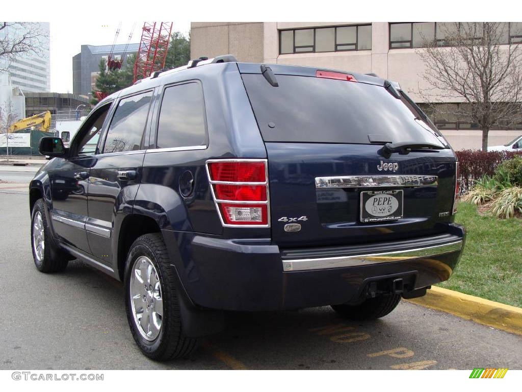 2008 Grand Cherokee Overland 4x4 - Modern Blue Pearl / Dark Khaki/Light Graystone photo #9