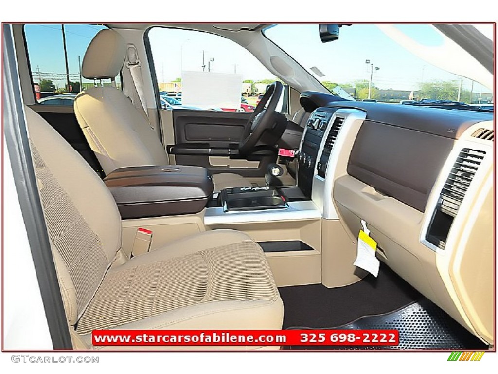 2012 Ram 1500 Lone Star Quad Cab - Bright White / Light Pebble Beige/Bark Brown photo #20