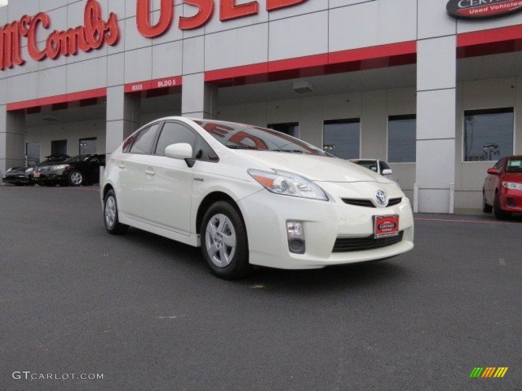2010 Prius Hybrid III - Blizzard White Pearl / Bisque photo #1