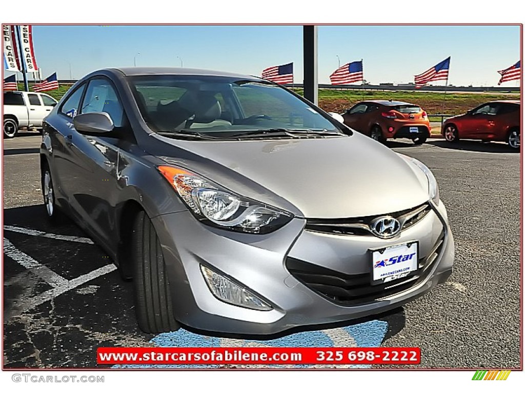 2013 Elantra Coupe GS - Titanium Gray Metallic / Gray photo #8