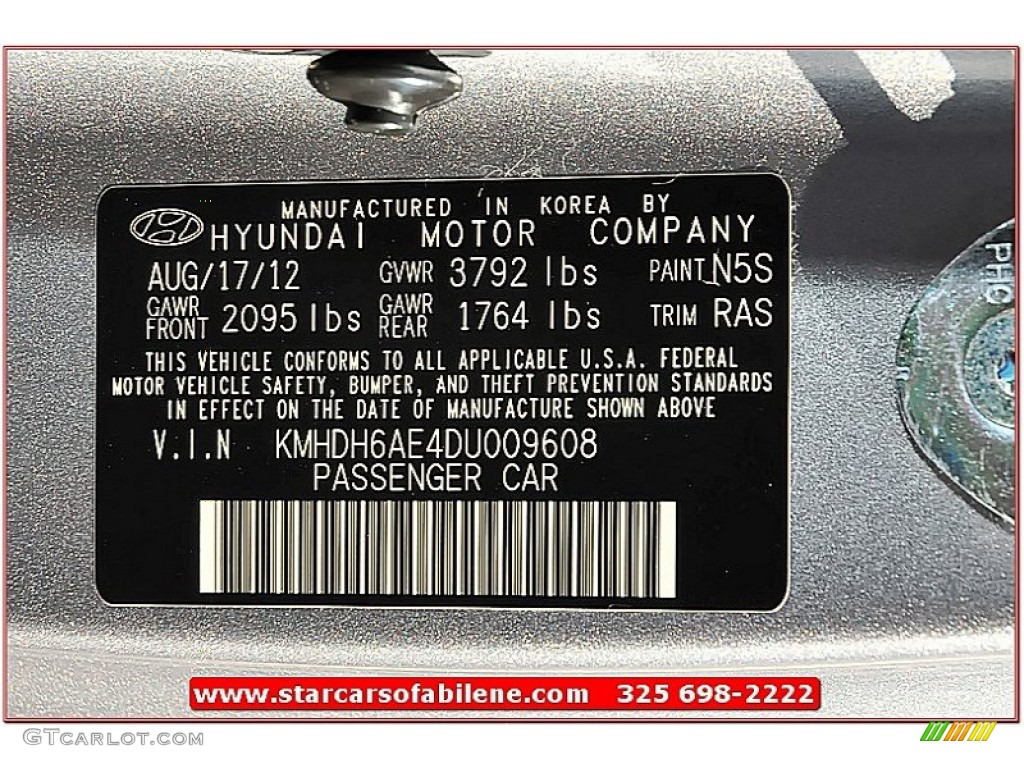 2013 Elantra Coupe GS - Titanium Gray Metallic / Gray photo #10