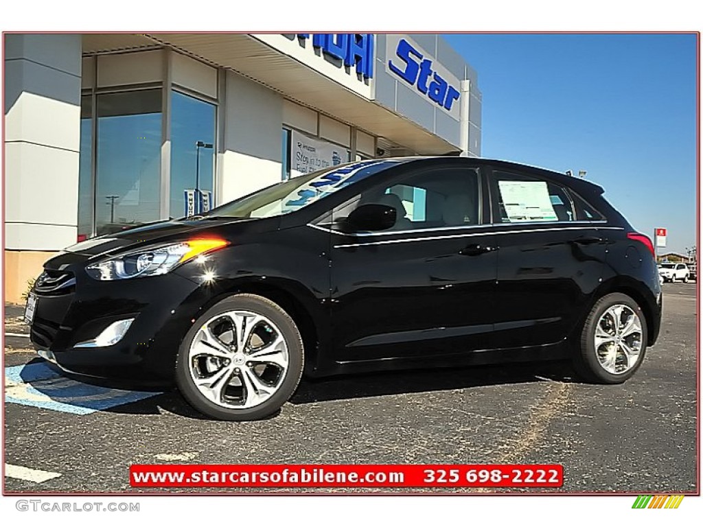 2013 Elantra GT - Black Noir Pearl / Beige photo #1