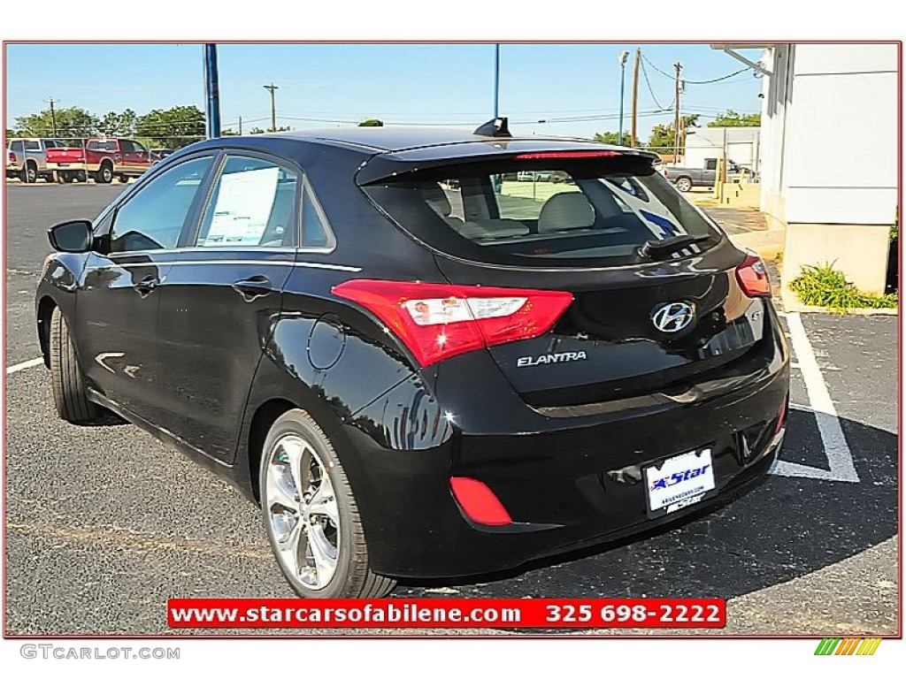 2013 Elantra GT - Black Noir Pearl / Beige photo #3