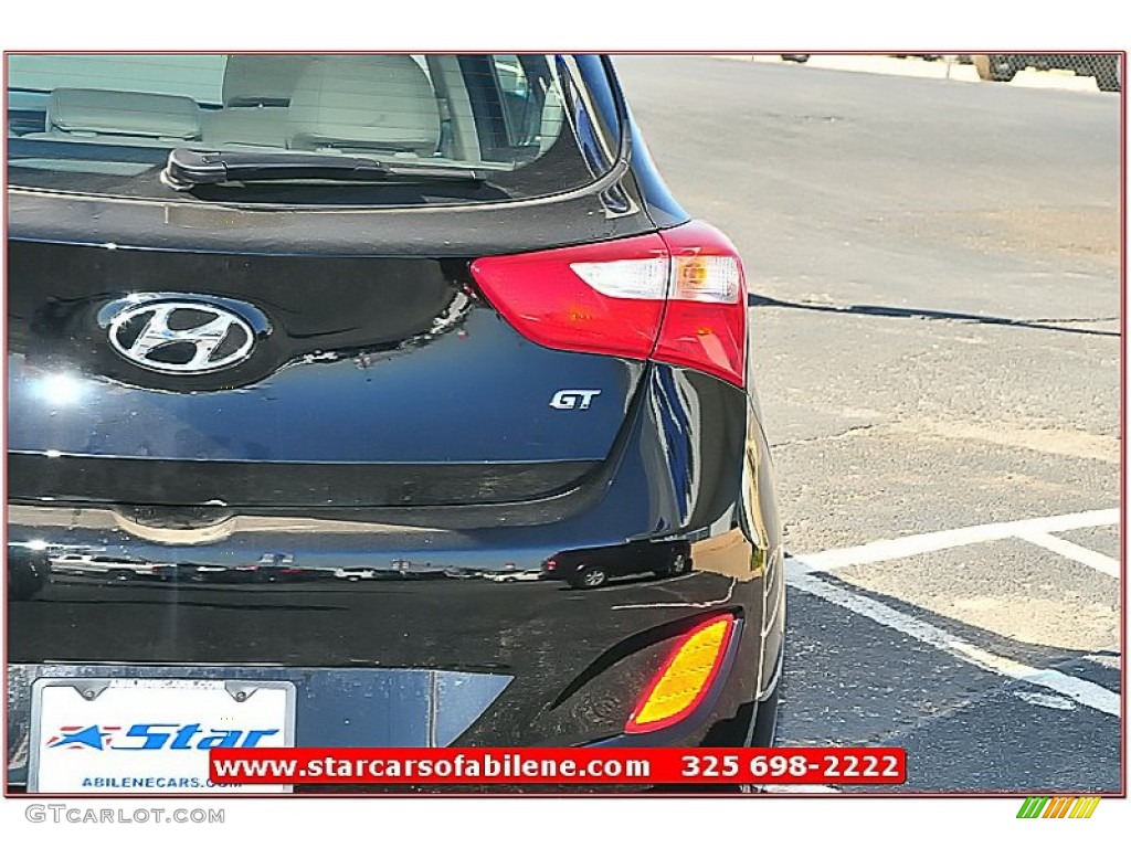 2013 Elantra GT - Black Noir Pearl / Beige photo #5