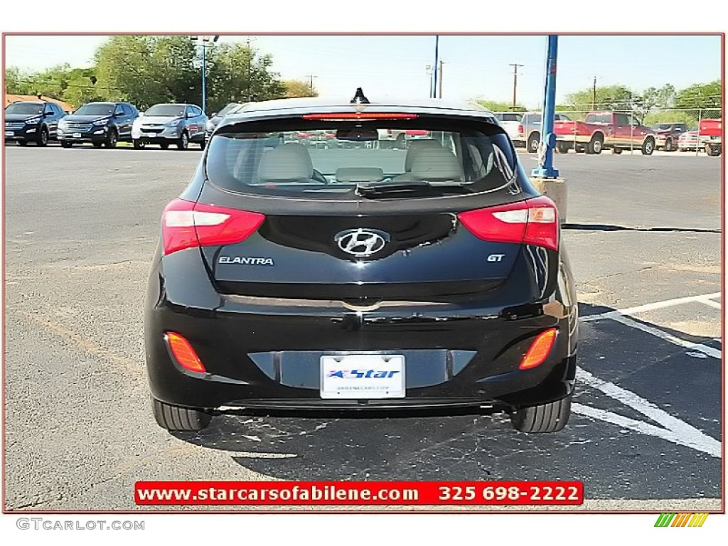 2013 Elantra GT - Black Noir Pearl / Beige photo #6