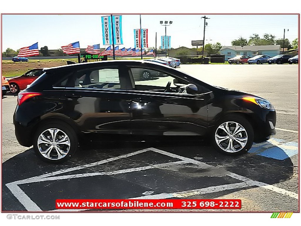 2013 Elantra GT - Black Noir Pearl / Beige photo #8