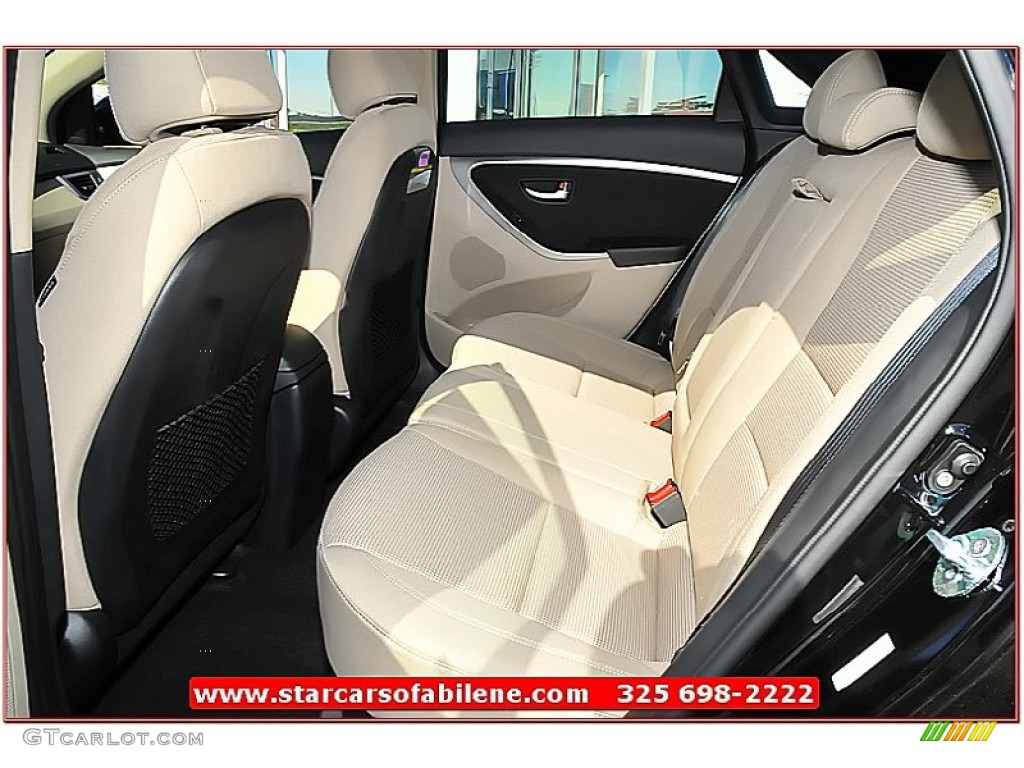 2013 Elantra GT - Black Noir Pearl / Beige photo #19