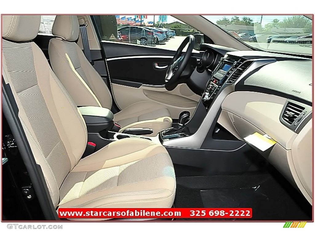 2013 Elantra GT - Black Noir Pearl / Beige photo #21