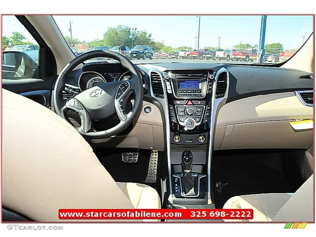 2013 Elantra GT - Black Noir Pearl / Beige photo #24