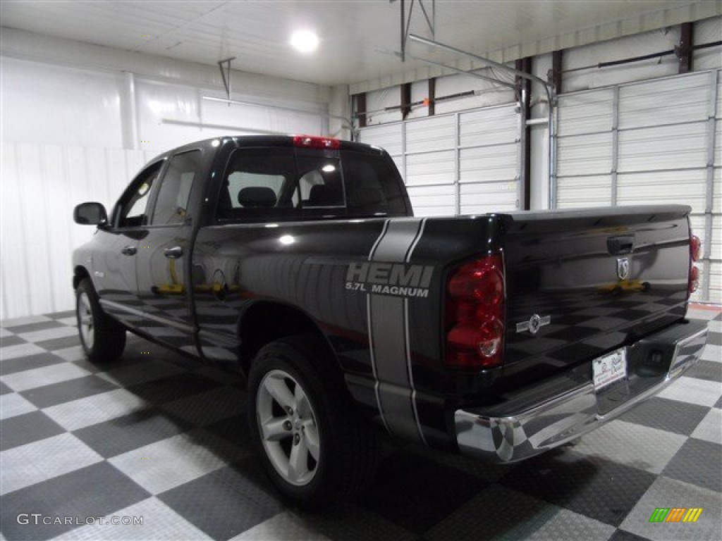 2008 Ram 1500 Lone Star Edition Quad Cab - Brilliant Black Crystal Pearl / Medium Slate Gray photo #5