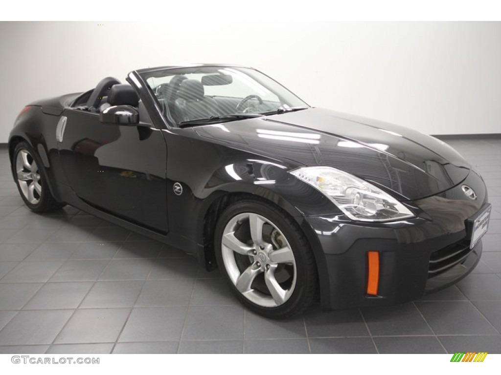 2006 350Z Touring Roadster - Magnetic Black Pearl / Charcoal Leather photo #1