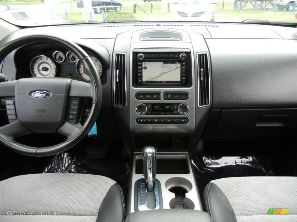 2010 Ford Edge Sport Sport Black Leather/Grey Alcantara Dashboard Photo #71972911