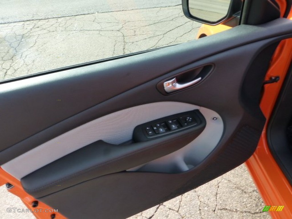 2013 Dodge Dart Rallye Black/Light Diesel Gray Door Panel Photo #71975142