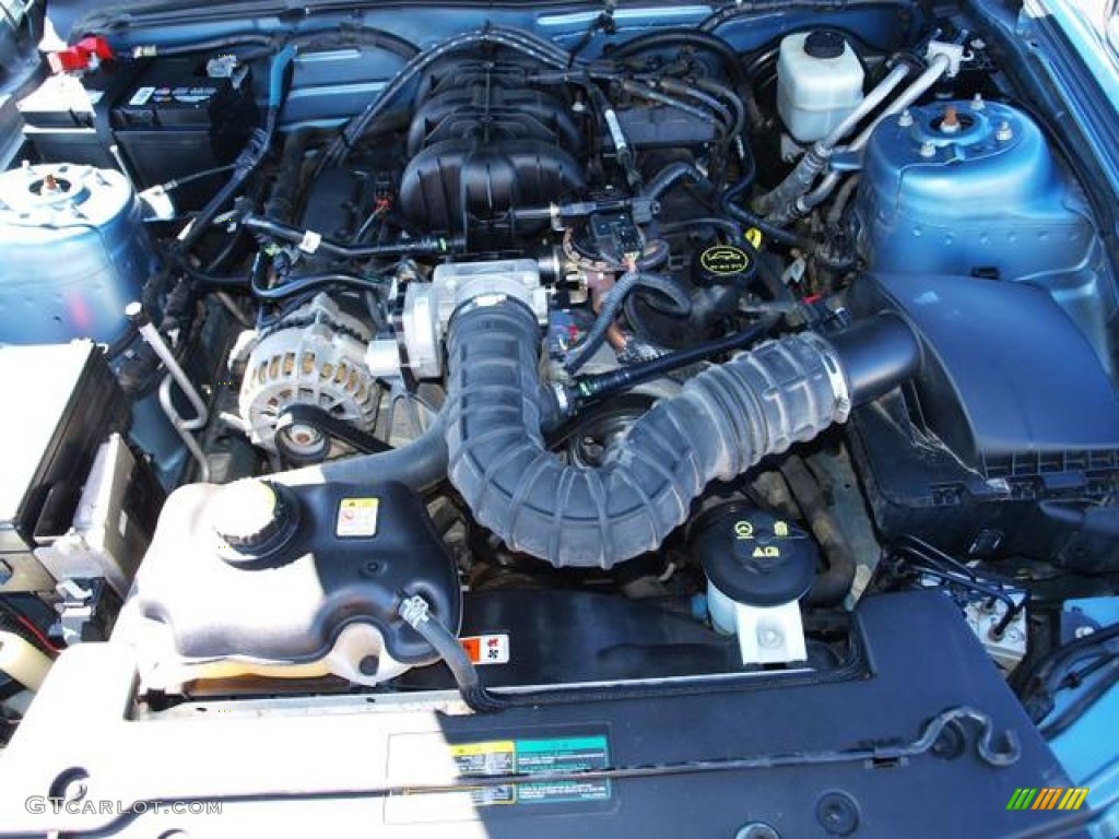 2007 Mustang V6 Premium Coupe - Windveil Blue Metallic / Medium Parchment photo #7