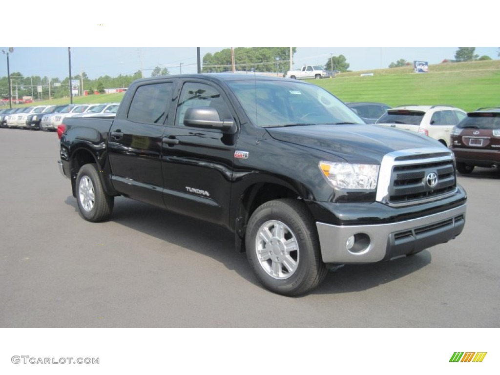 2011 Tundra CrewMax 4x4 - Black / Graphite Gray photo #7