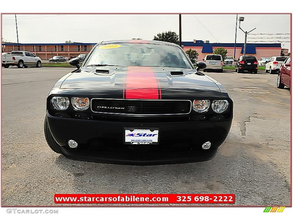 2013 Challenger Rallye Redline - Pitch Black / Radar Red/Dark Slate Gray photo #8