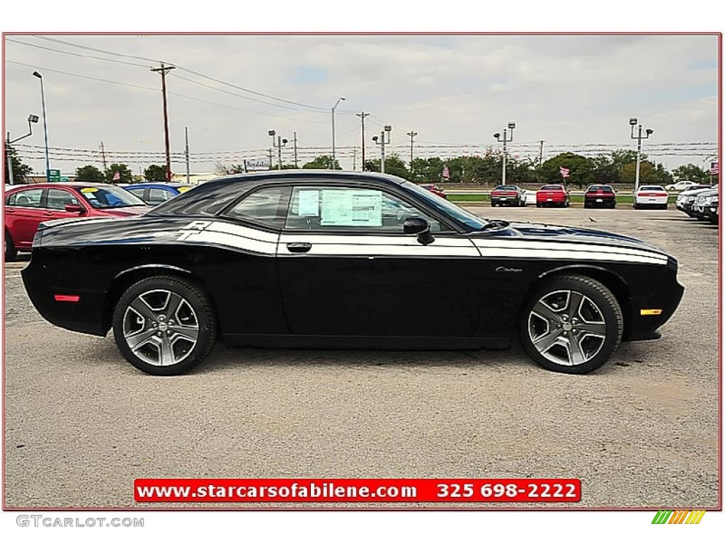 2013 Challenger R/T Classic - Pitch Black / Dark Slate Gray photo #6