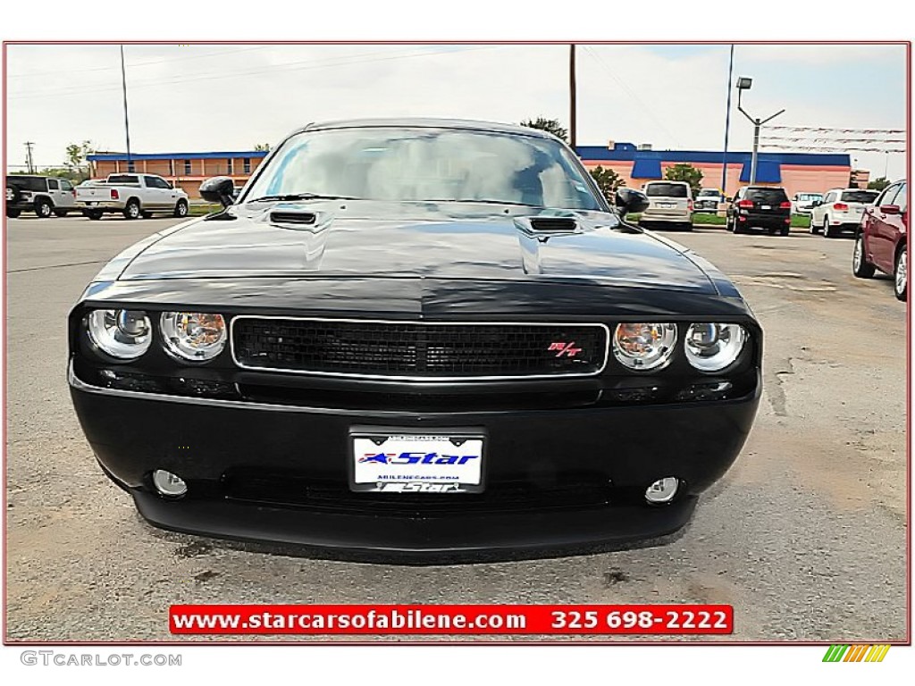 2013 Challenger R/T Classic - Pitch Black / Dark Slate Gray photo #9