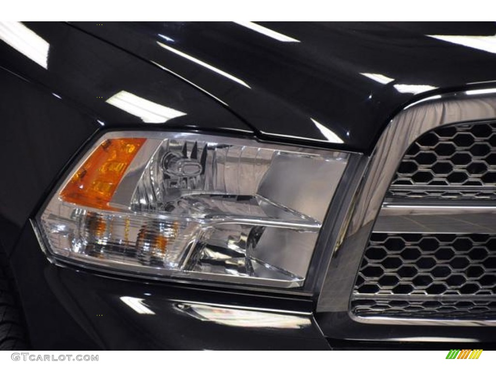 2011 Ram 1500 Big Horn Quad Cab 4x4 - Brilliant Black Crystal Pearl / Dark Slate Gray/Medium Graystone photo #5
