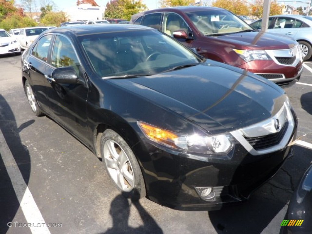 2010 TSX Sedan - Crystal Black Pearl / Ebony photo #1