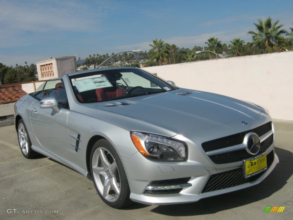 2013 SL 550 Roadster - Iridium Silver Metallic / Red/Black photo #1