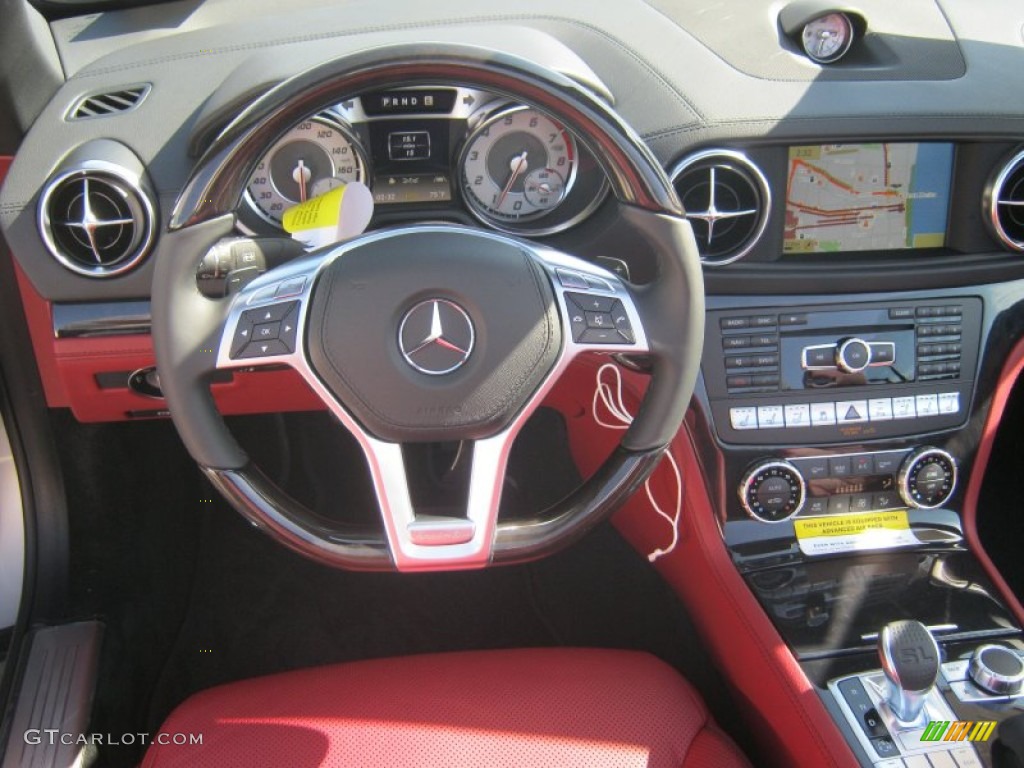 2013 Mercedes-Benz SL 550 Roadster Red/Black Dashboard Photo #71990967