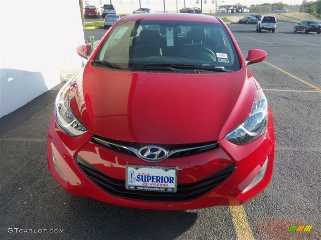 2013 Elantra Coupe GS - Volcanic Red / Gray photo #2