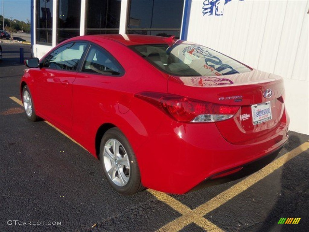 2013 Elantra Coupe GS - Volcanic Red / Gray photo #5