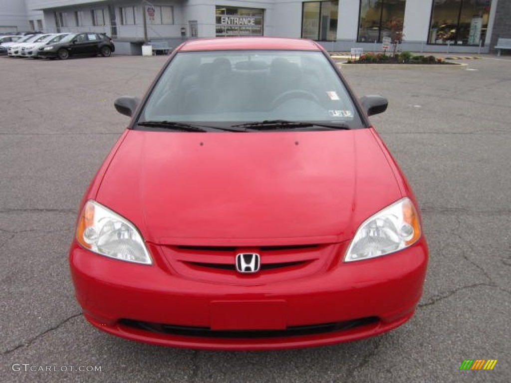 2003 Civic LX Coupe - Rallye Red / Black photo #2