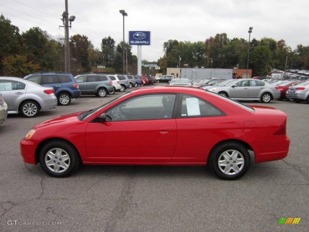 2003 Civic LX Coupe - Rallye Red / Black photo #4