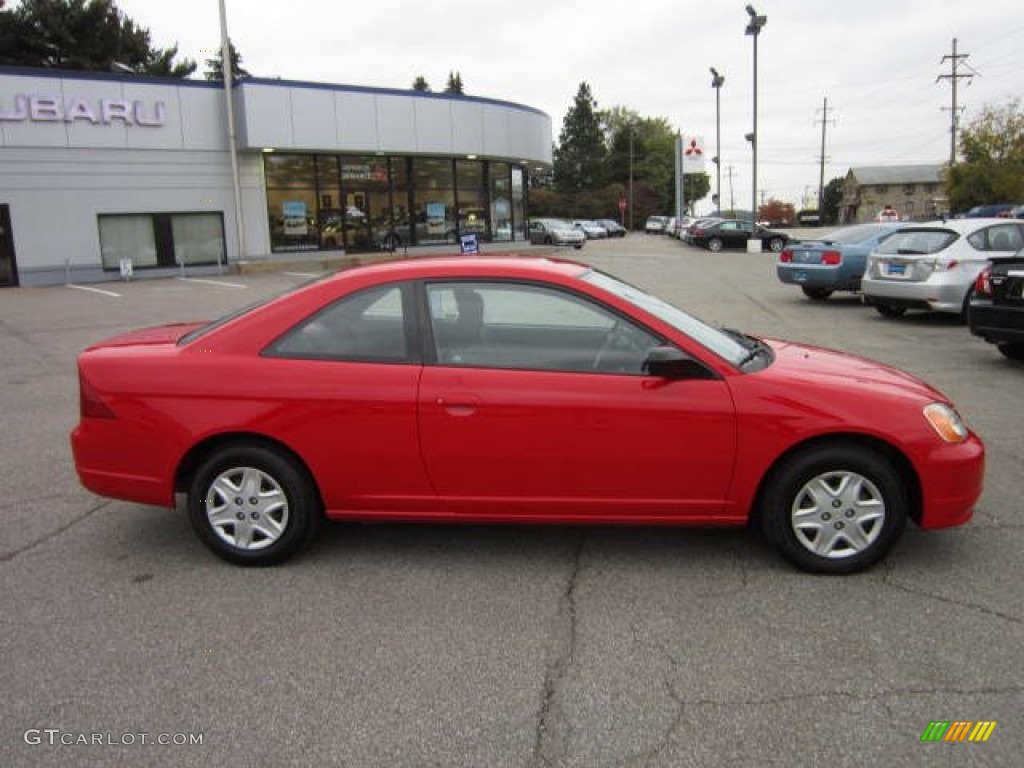 2003 Civic LX Coupe - Rallye Red / Black photo #8