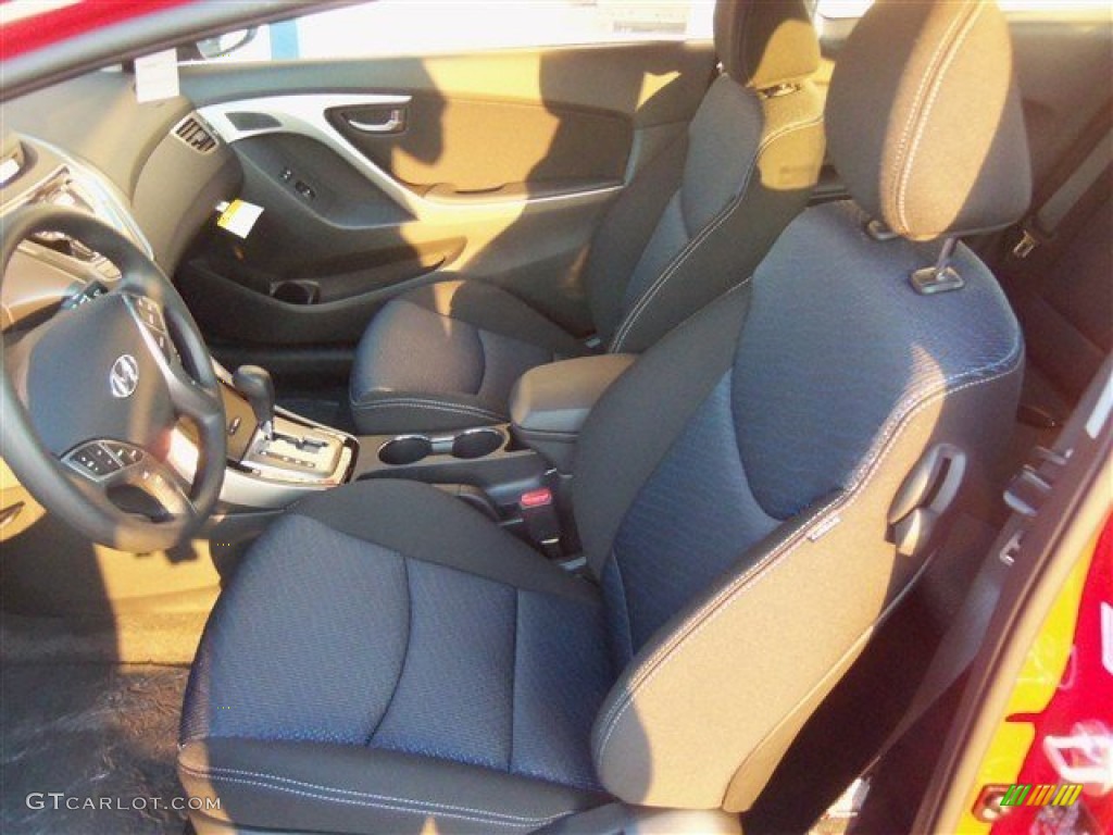 2013 Elantra Coupe GS - Volcanic Red / Beige photo #9