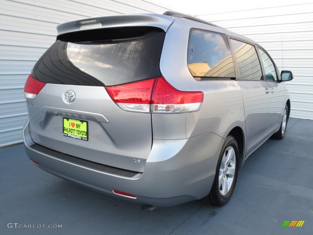 2012 Sienna LE - Silver Sky Metallic / Light Gray photo #3