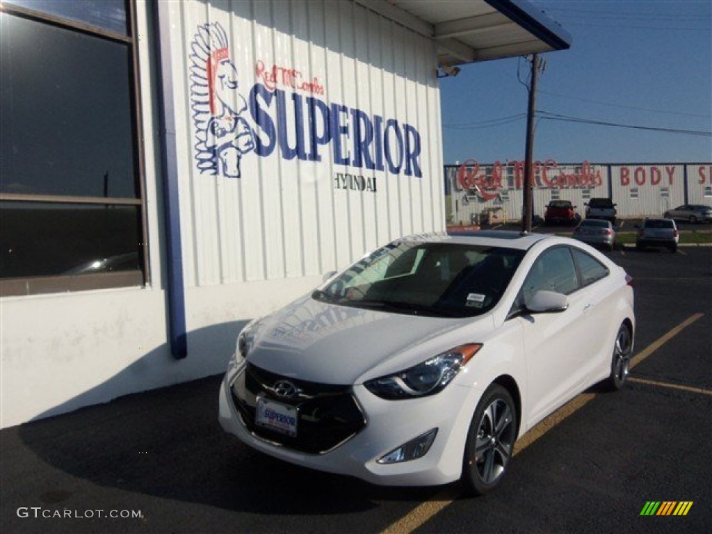 2013 Elantra Coupe SE - Monaco White / Gray photo #1