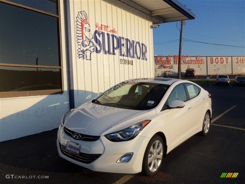2013 Elantra Limited - Shimmering White / Beige photo #1