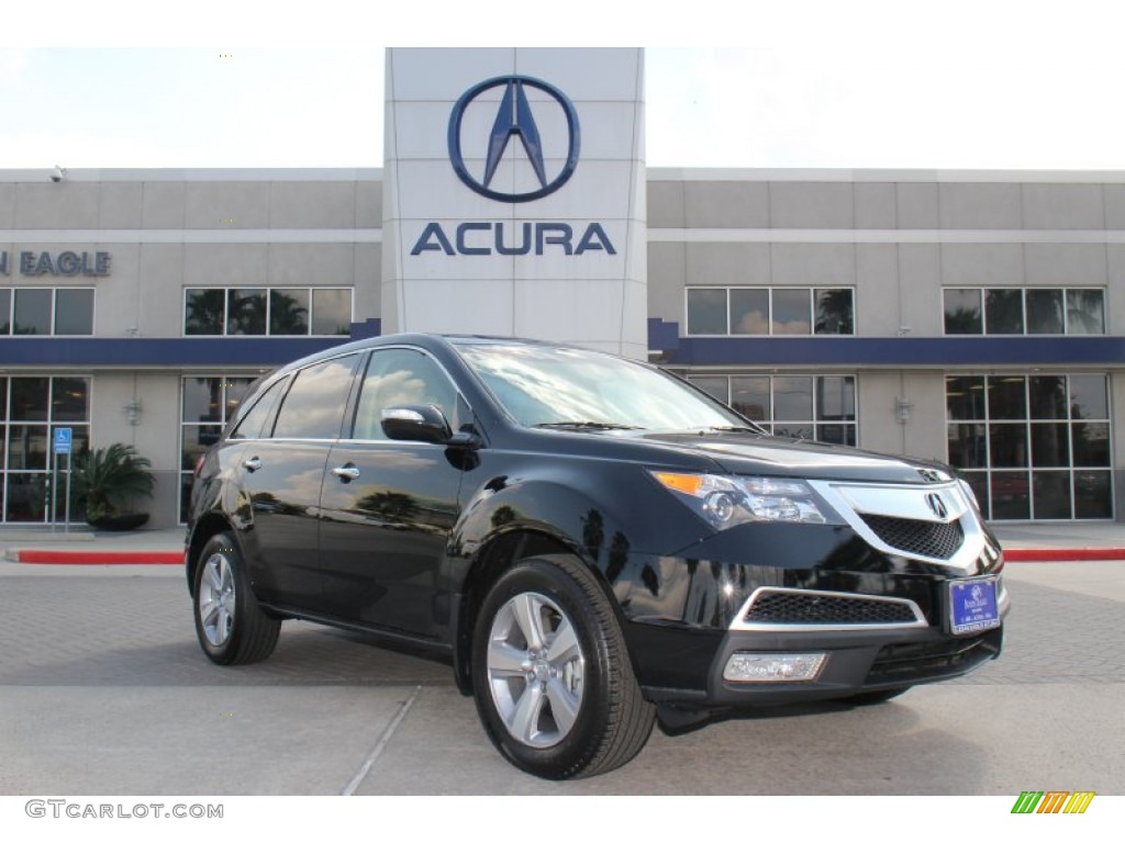 2013 MDX SH-AWD Technology - Crystal Black Pearl / Parchment photo #1