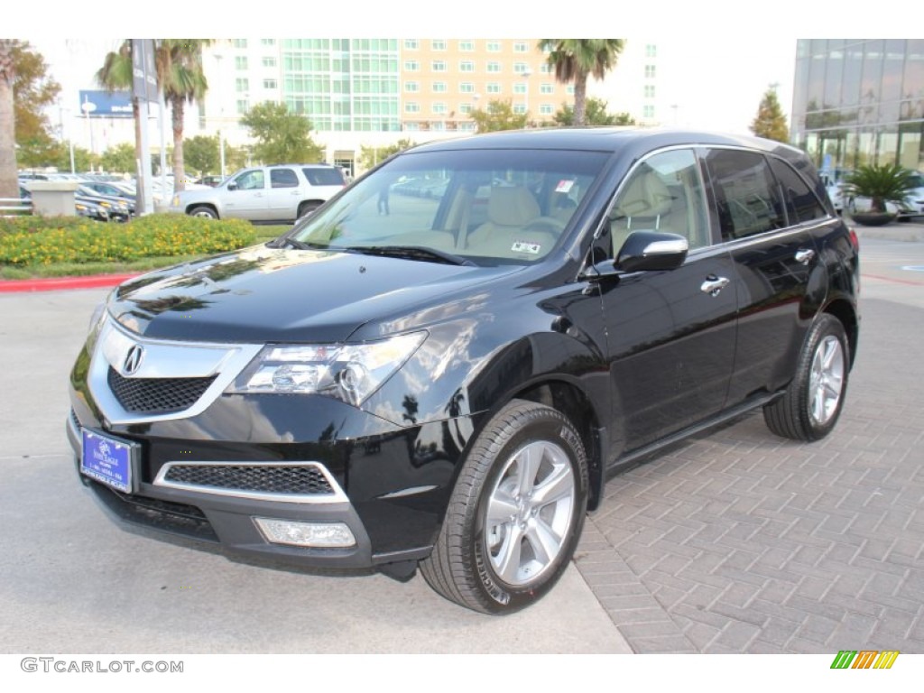 2013 MDX SH-AWD Technology - Crystal Black Pearl / Parchment photo #3