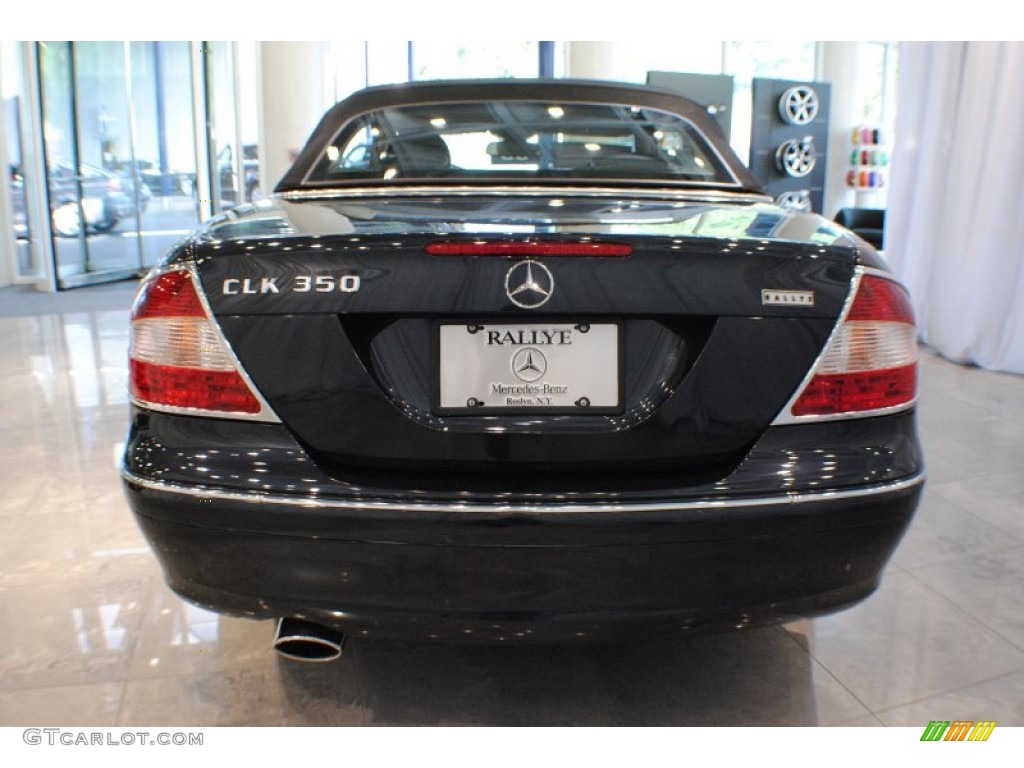2009 CLK 350 Cabriolet - Majestic Black Metallic / Ash photo #5