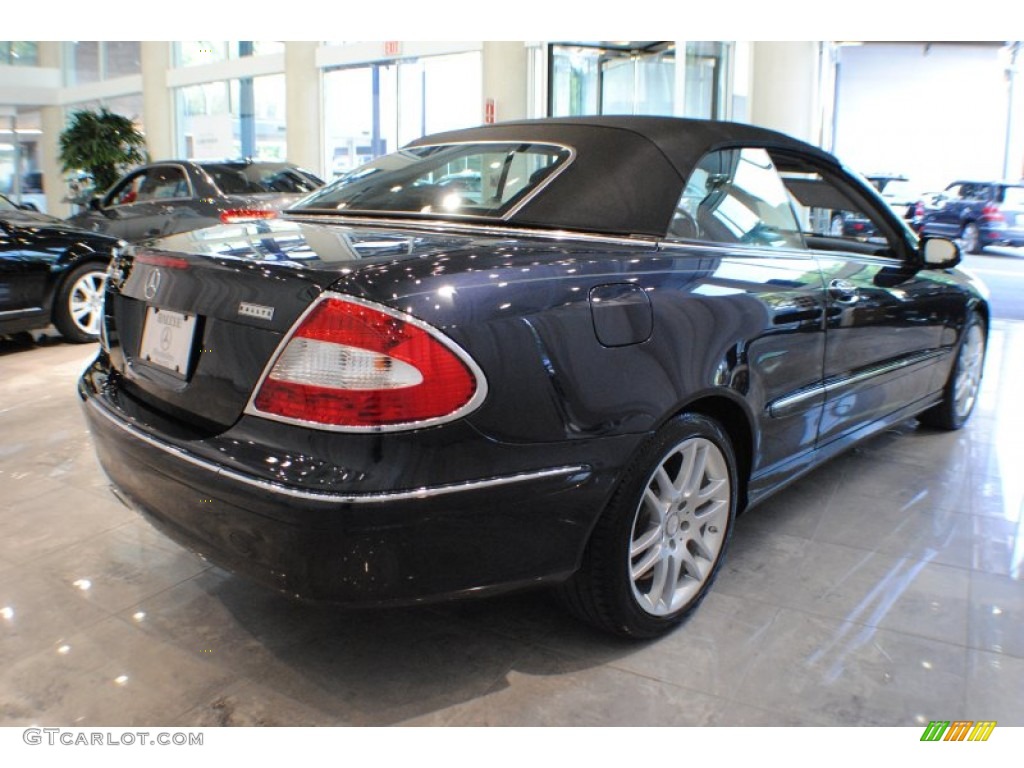 2009 CLK 350 Cabriolet - Majestic Black Metallic / Ash photo #6