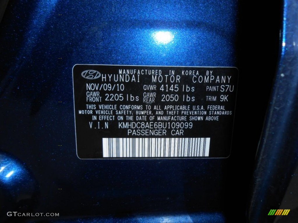 2011 Hyundai Elantra Touring GLS Color Code Photos