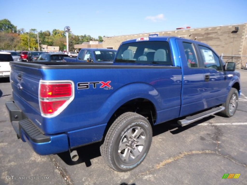 2013 F150 STX SuperCab 4x4 - Blue Flame Metallic / Steel Gray photo #2